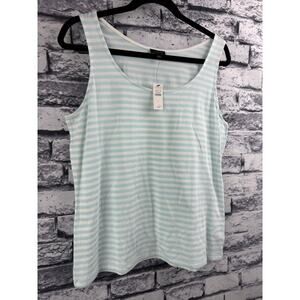 Talbot's Striped Scoop-Neck Tank